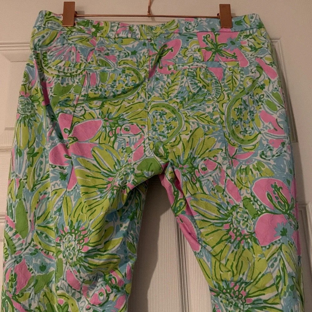 Lilly Pulitzer Kelly‎ Skinny Ankle Pants Coconut Jungle Size 12